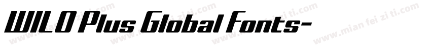 WILO Plus Global Fonts字体转换